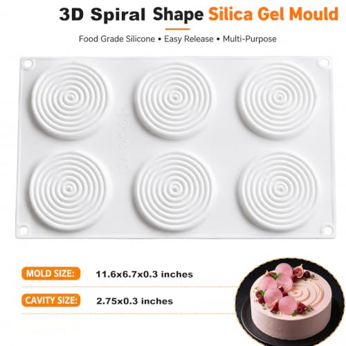 Round Spiral Silicone Mold for Baking Mousse Cake