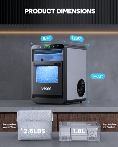 Nugget Ice Maker Countertop (Smart Controlled / 44 lbs)