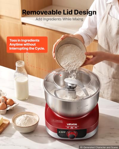 5.3 Qt Electric Dough Maker 500W Stand Mixer (5.3 QT)