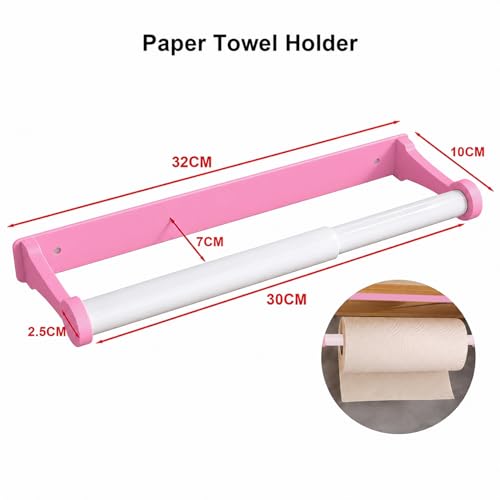 Kitchen Roll Holder Under Cabinet (Pink)