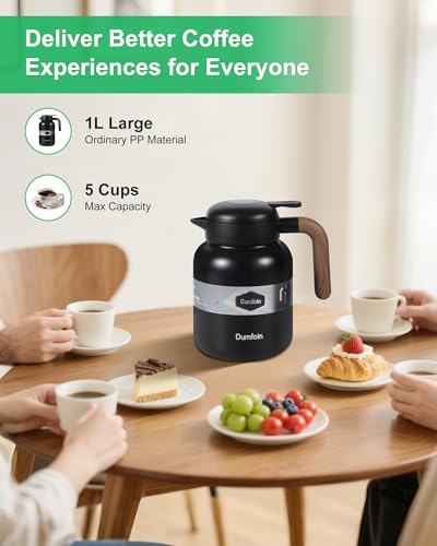 46 Oz Thermal Coffee Carafe (45.6 Ounces / Black/Black)