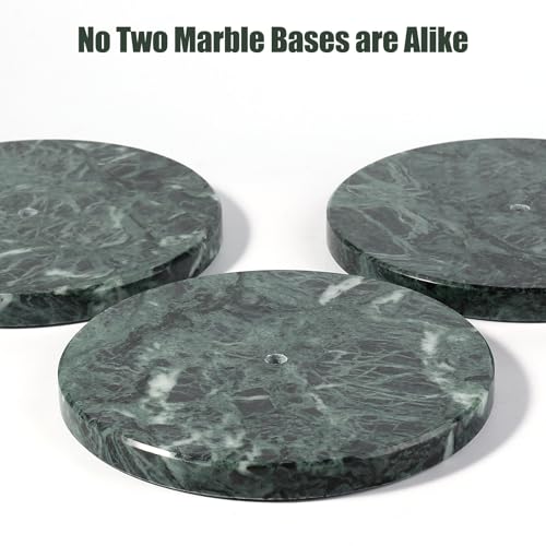 Italian Natural Marble Paper Towel Holder Countertop (Green Marble-alpi Green / 7" Base)