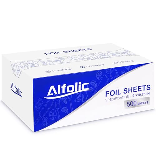 9" x 10.75" Aluminum Foil Sheets 500 count