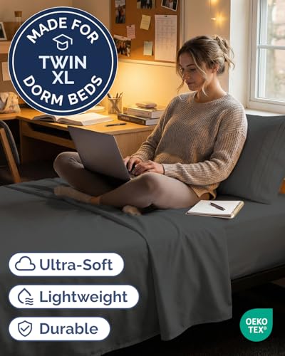 Twin XL 3 Piece Sheet Set (07 - Charcoal / Twin XL)