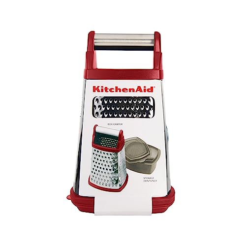 Gourmet 4 Sided Stainless Steel Box Grater with Detachable Storage Container