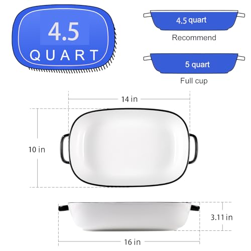4.5 Quart Ceramic Baking Dish (4.5 quart White)