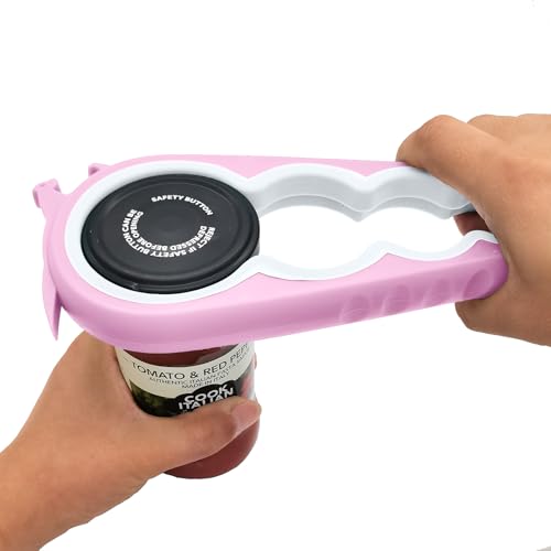 Jar Opener & Bottle Opener for Seniors with Arthritis (Pink)