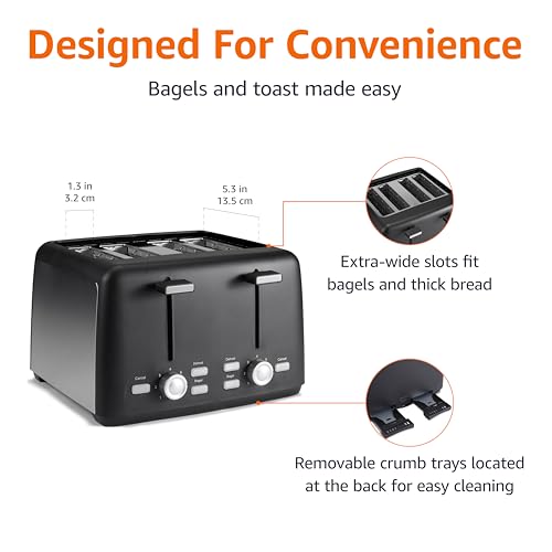 4 Slice Toaster (4 Slice / Matte Black Front)
