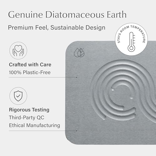 Home Stone Bath Mat Set (Zen Ash / 2 Pack)