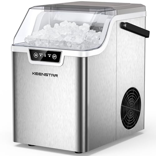 Nugget Countertop Ice Maker with Soft Chewable Ice 40Lbs (40 lb/24 Hours / Silver)
