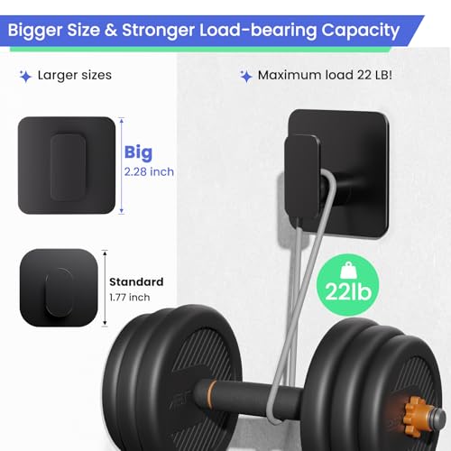 Black Hooks for Hanging Heavy Duty (4 Count)