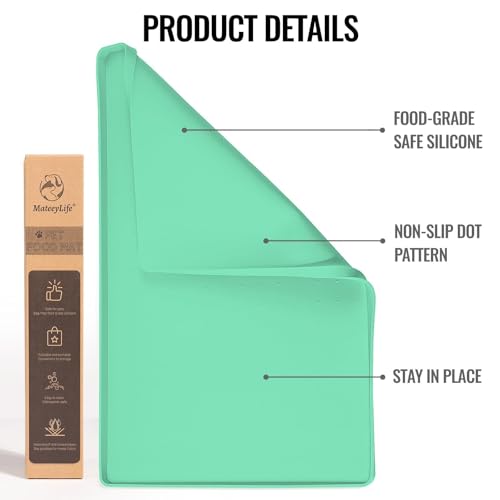 Dog & Cat Food Mat (Green / 24''×16'')