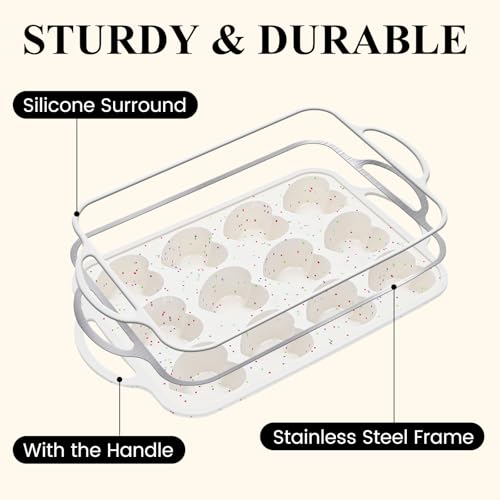 Heart Shaped Muffin Pan (Heart 12-Cup: 2pcs)