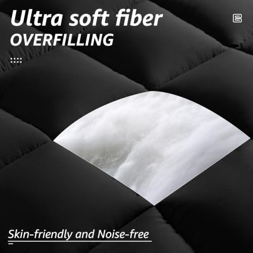 All Season Queen Size Bed Comforter (Black / Queen（88*88）)