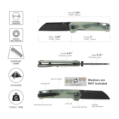 Penguin V2 Folding Pocket Knife (Jade-Black)