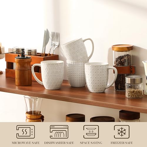 LYDIA 16 Oz Coffee Mugs Set of 4
