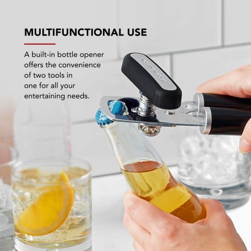 Classic Multifunction Can Opener and Bottle Opener Easy to Use (Black / 8.34-Inch Pack of 12)