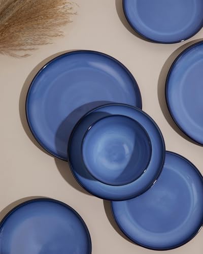 Stoneware Dinnerware Sets for 4 (Light Blue / Set (12pcs))