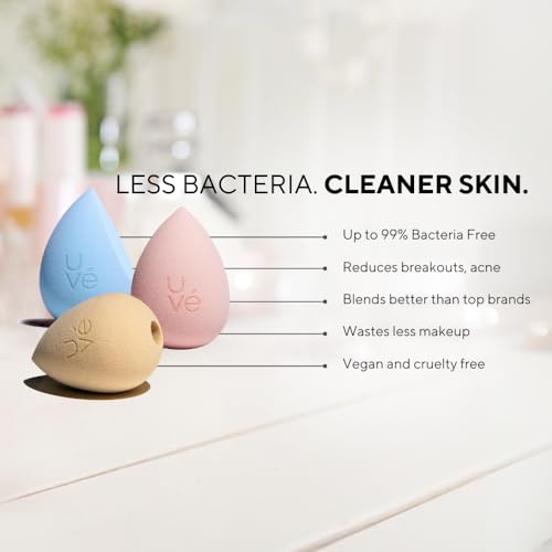PURE Halo Makeup Blender Sponge (1 Count (Pack of 1) / Yellow (Halo))