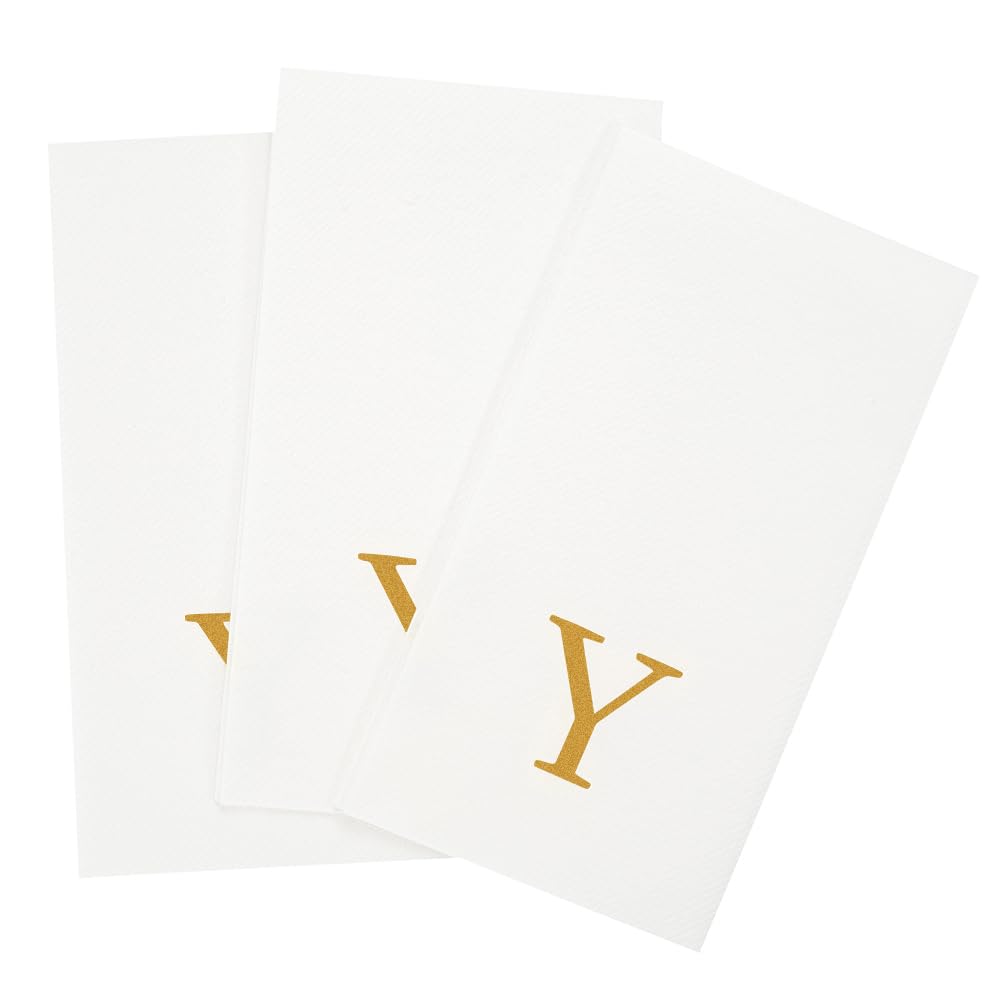 Luxenap 15.8 X 7.9 Inch Linen (Gold / 50 Count / Y)