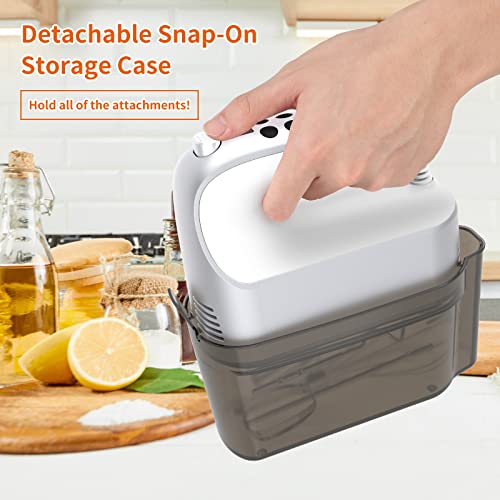 9 Speed Digital Hand Mixer Electric (Silvery White)