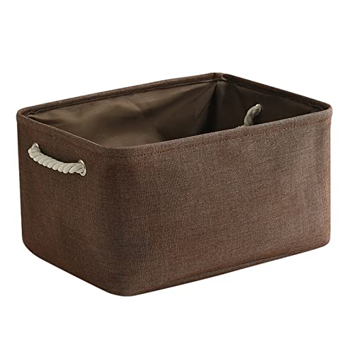 Fabric Storage Basket for Home (Brown / Medium -13.8Lx9.8Wx6.7H)