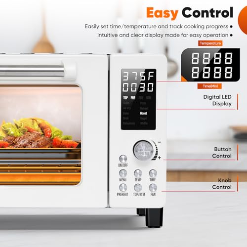 Bravo Pro Convection Air Fryer Toaster Oven Combo (Cream)