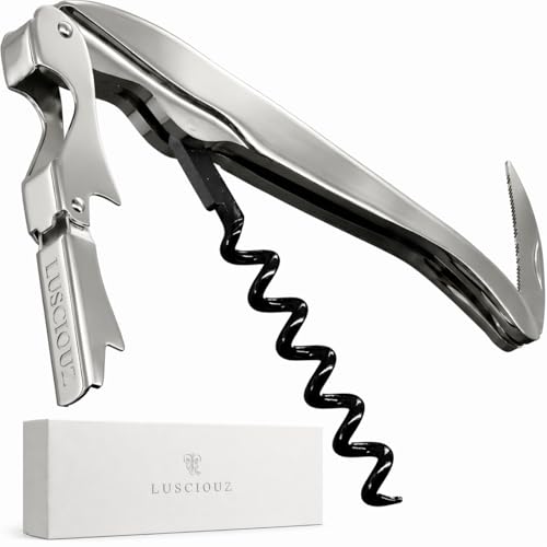 Zero Resistance THE HELIX Elite Corkscrew Silent Wine Bottle Opener Waiters Corkscrew Wine Key (6 Coil_Silver)