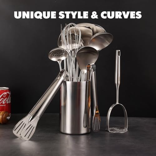 18 10 Stainless Steel Small & Large Cooking Spoons Set (16-Pieces)