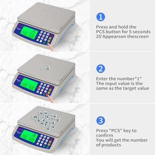 Large Digital Kitchen Scale 22LB Commercial Scale for Food Baking Bread Cooking Meat (milky)