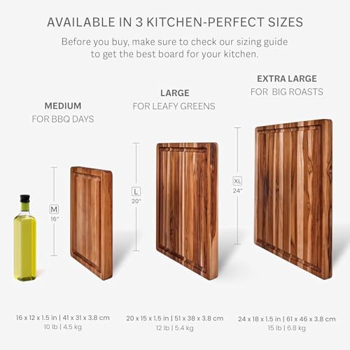 Carving Board with Juice Groove (Cutting Board Only / Small (16 inch x 12 inch x 1.5 inch))