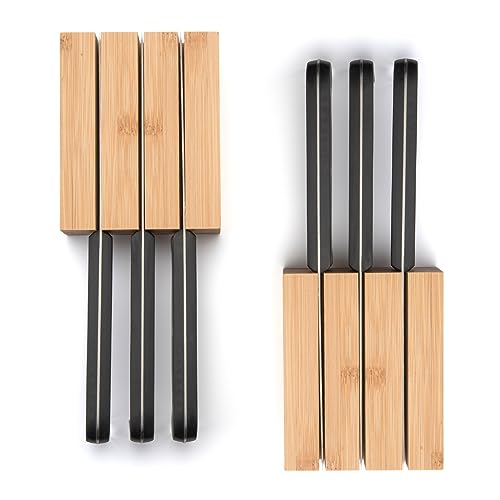 Premium Bamboo Knife Block Inserts (Natural / 3 Slot)
