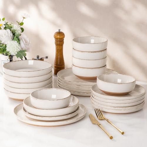 Dinnerware Sets for 8 (Light Beige / Service For 8(24Pcs))