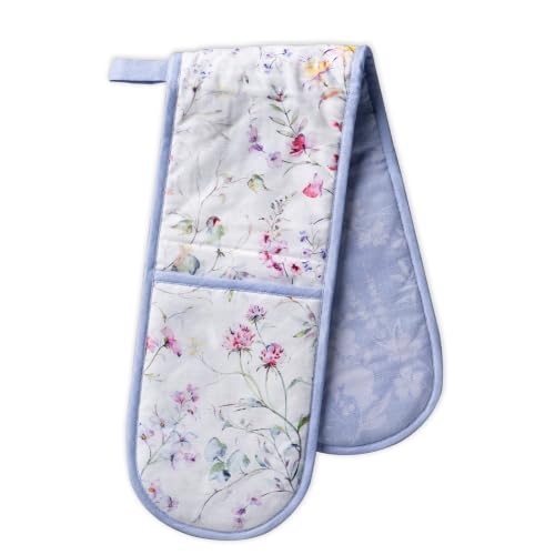 Double Oven Mitts 100% Cotton Double Oven Glove (068 - Summer Floral / 7" x 35" (Double Oven Mitt))