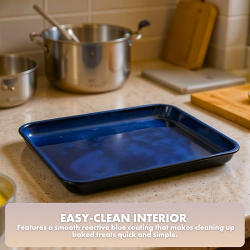Lagasse Large Stoneware Baking Sheet (Blue)