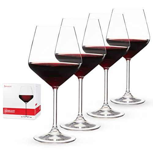 Style Burgundy Wine Glasses (4 Count)