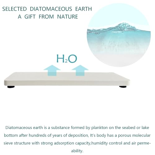 2Pcs Sink Stone Soap Tray Water Absorbing Diatomite Coaster (22-8cm / White)