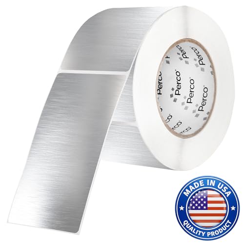 Metallic Silver 3x5 Inch Perforated Sticker Labels (1 Roll / Metallic Silver)
