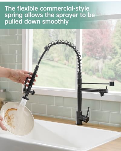Commercial Kitchen Sink Faucet with Sprayer Oil Rubber Bronze (Oil Rubbed Bronze)