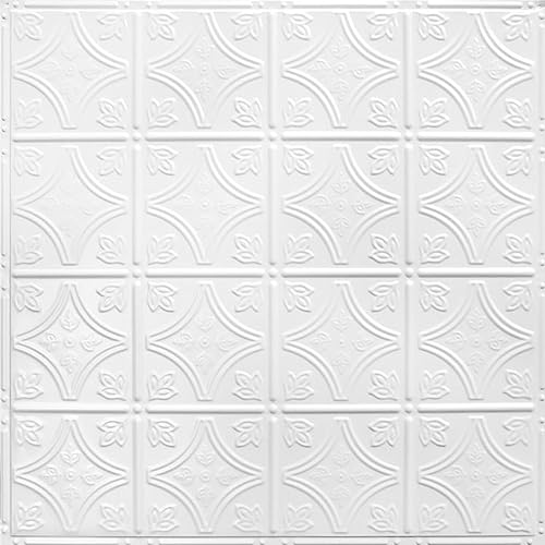 Tin Backsplash [5 (Pattern #3 / Bright White Satin)