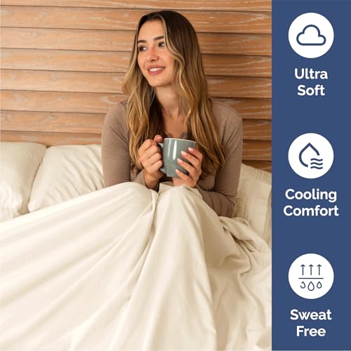 Queen Size 4 Piece Sheet Set (10 - Off White / Queen)