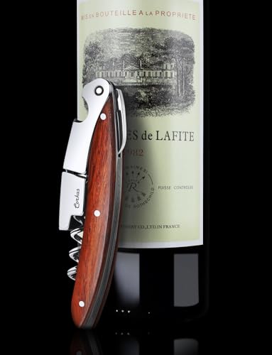 Wine Key CORKAS Prestige Waiter Corkscrew with Rosewood Handle