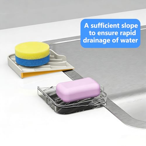 Sponge Holder for Kitchen Sink (Cream / 8"x 4")