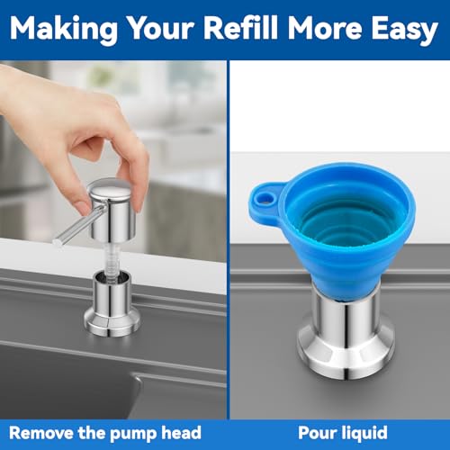 Dish Soap Dispenser (Chrome / With Bottle)