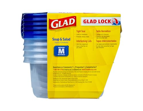 GladWare Medium Rectangle Food Storage Containers (Rectangle / 24 oz - 5 Count)