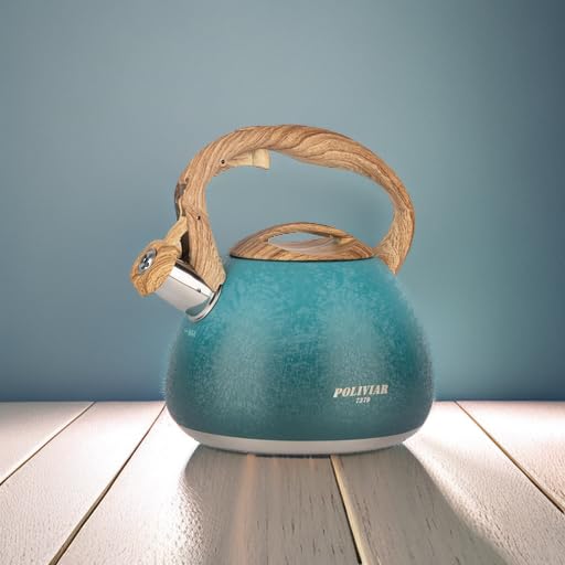 POLIVIAR Tea Kettle (2.7 Quarts / Crackle-Blue)