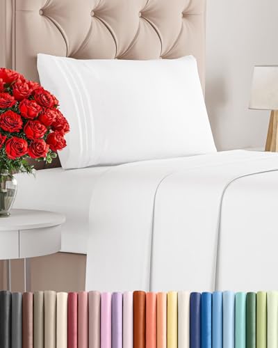 Twin Size 3 Piece Sheet Set (01 - White / Twin)