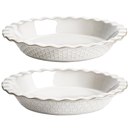 Pie Pans for Baking 9 Inch (Fireworks + Honey Comb)