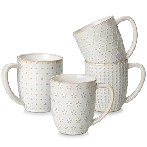 LYDIA 16 Oz Coffee Mugs Set of 4