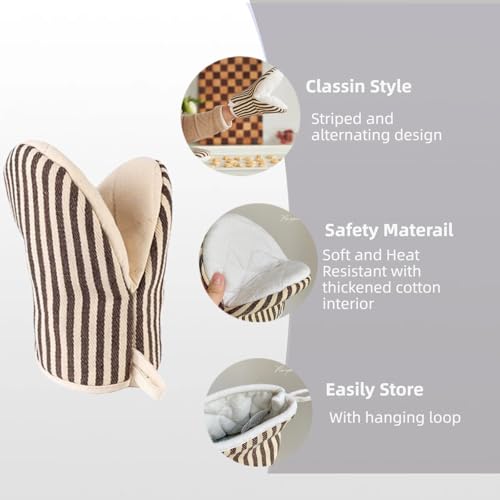 1 Pair Mini Oven Mitts (Khaki)